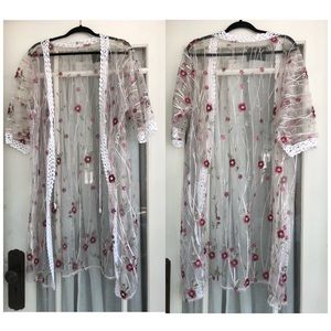 Sheer Cupshe Kimono NWOT